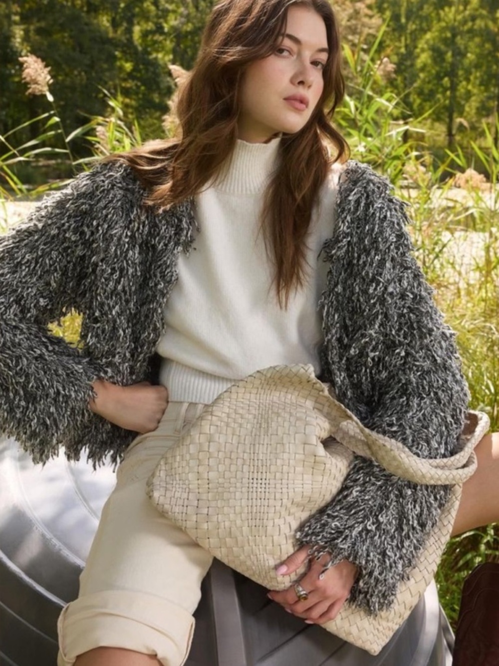 Sam Edelman Baelynn Shaggy Cardigan Sweater